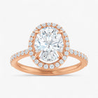 The Timeless Pavé Halo Engagement Ring | Oval