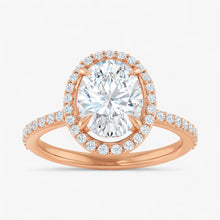 The Timeless Pavé Halo Engagement Ring | Oval