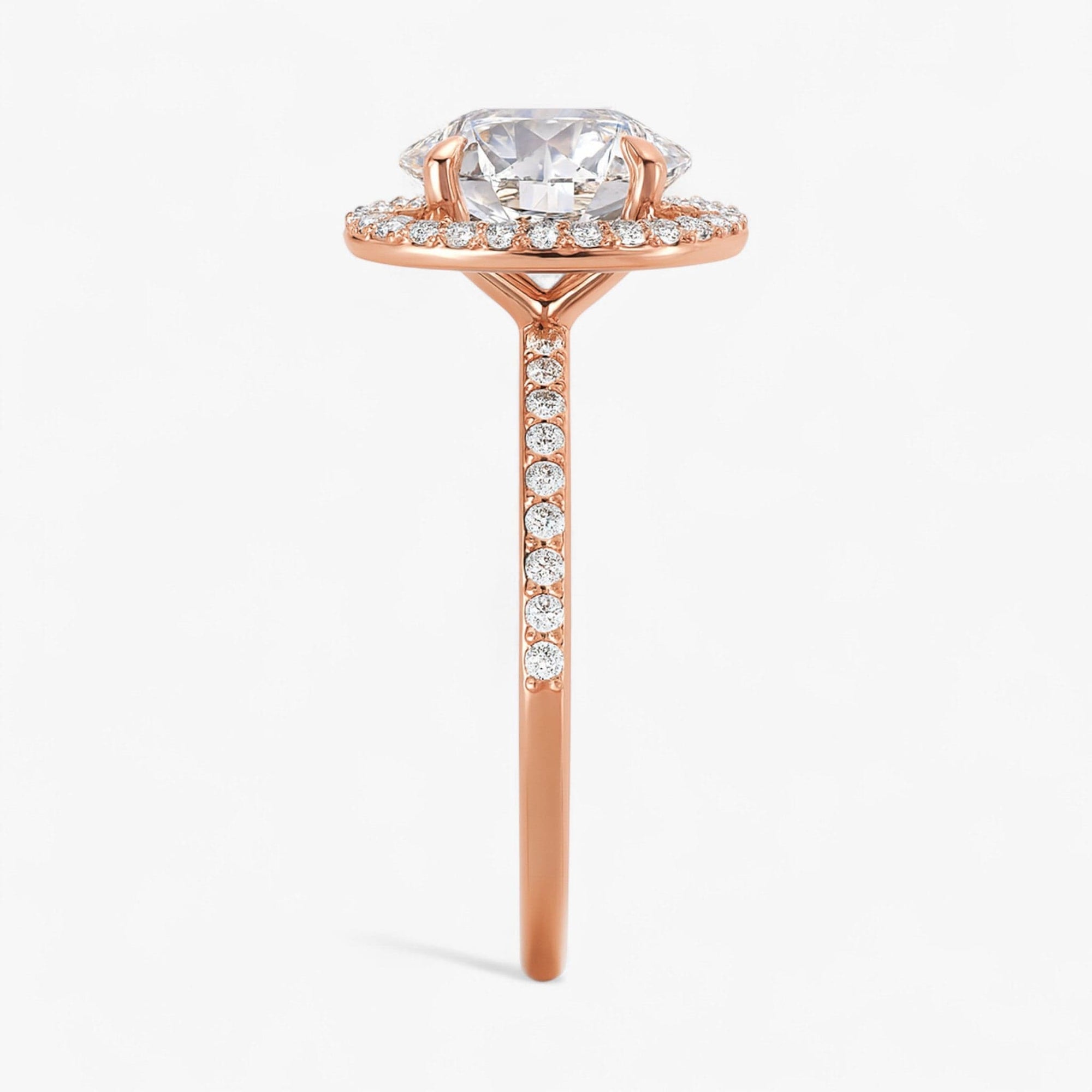 The Timeless Pavé Halo Engagement Ring | Oval