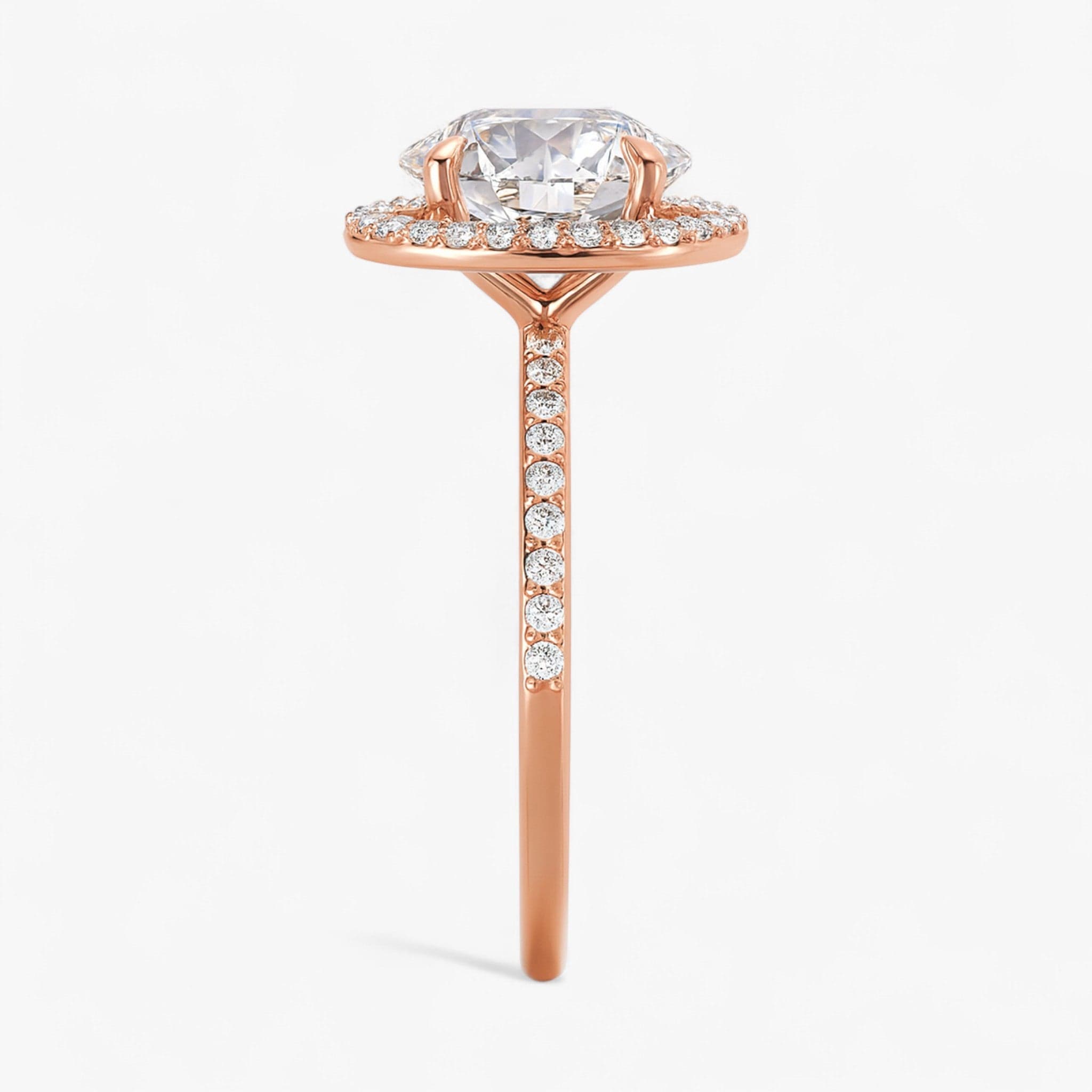 The Timeless Pavé Halo Engagement Ring | Oval
