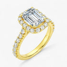 The Iconic Pavé Halo Engagement Ring | Emerald