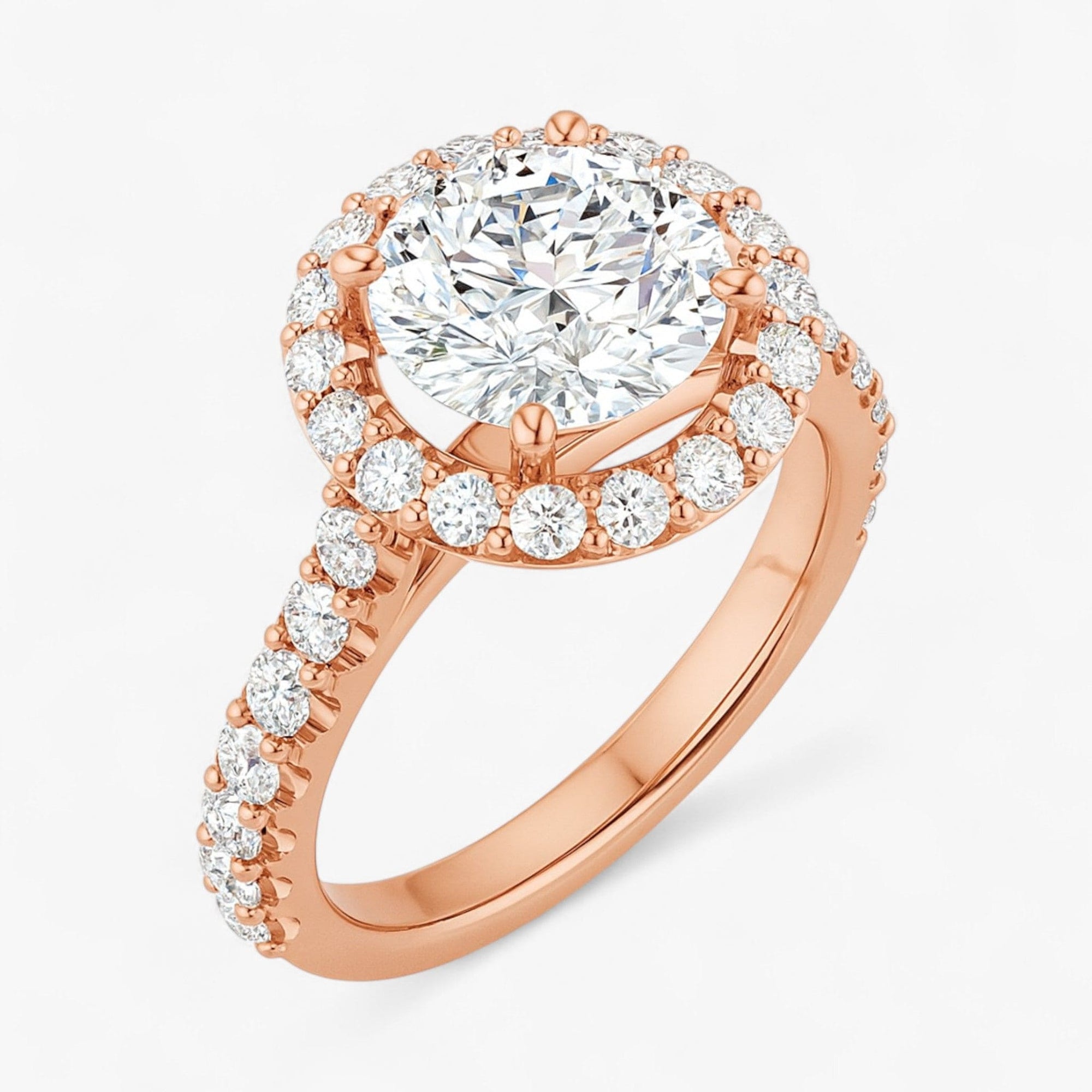 The Iconic Pavé Halo Engagement Ring | Round