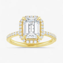 The Timeless Pavé Halo Engagement Ring | Emerald