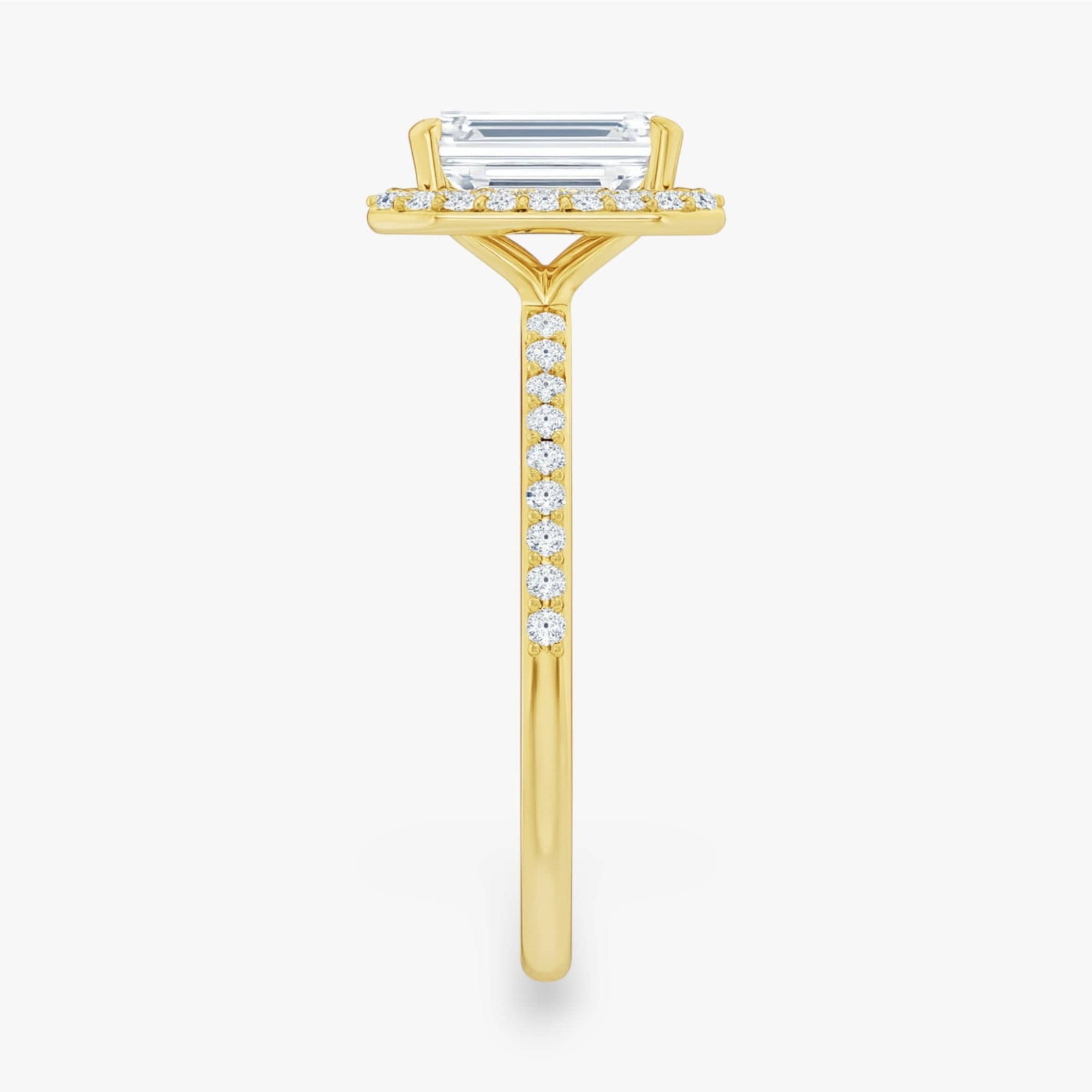 The Timeless Pavé Halo Engagement Ring | Emerald