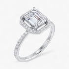 The Timeless Pavé Halo Engagement Ring | Emerald