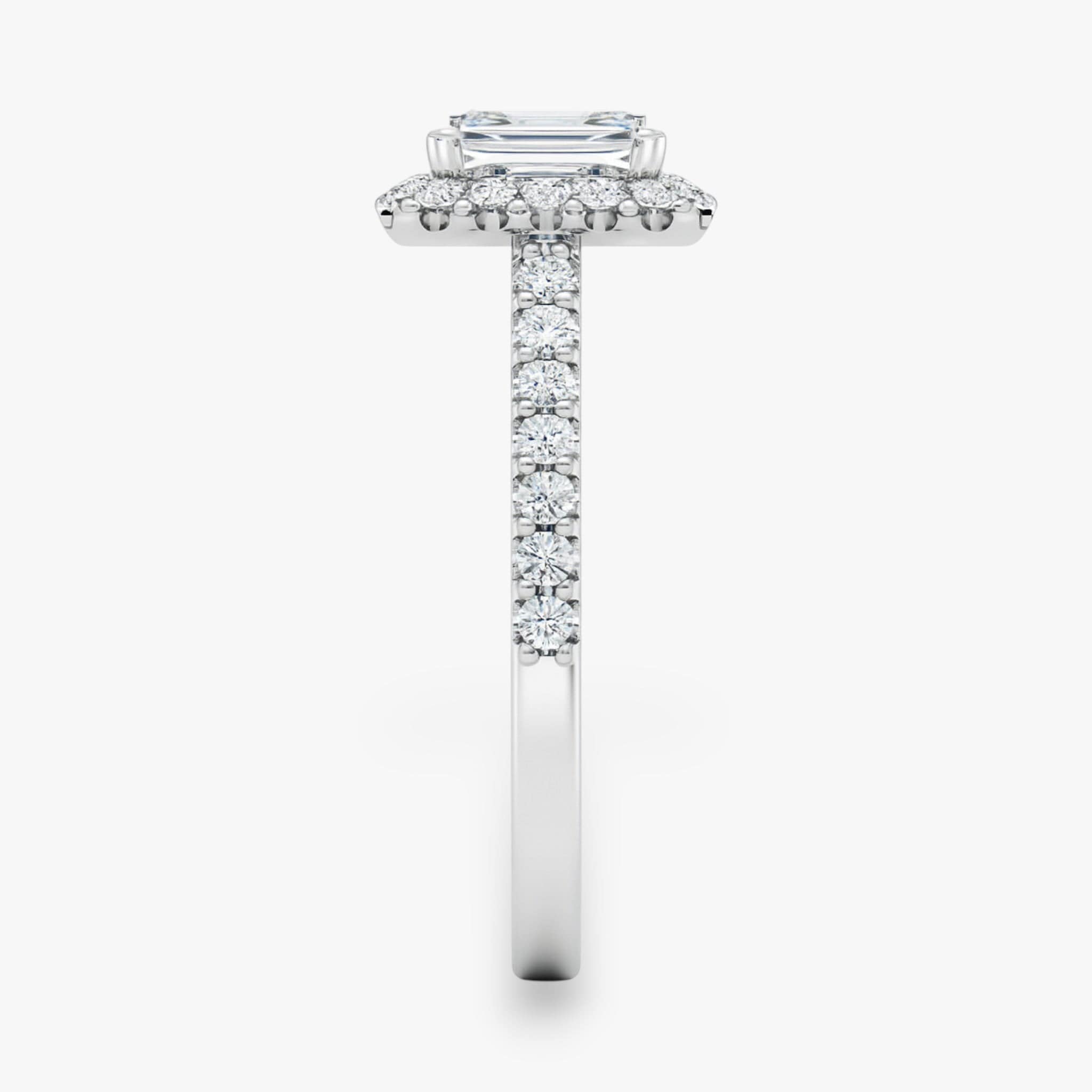The Iconic Pavé Halo Engagement Ring | Emerald