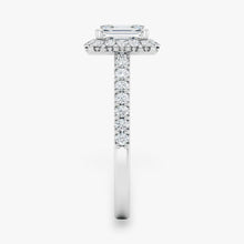 The Iconic Pavé Halo Engagement Ring | Emerald