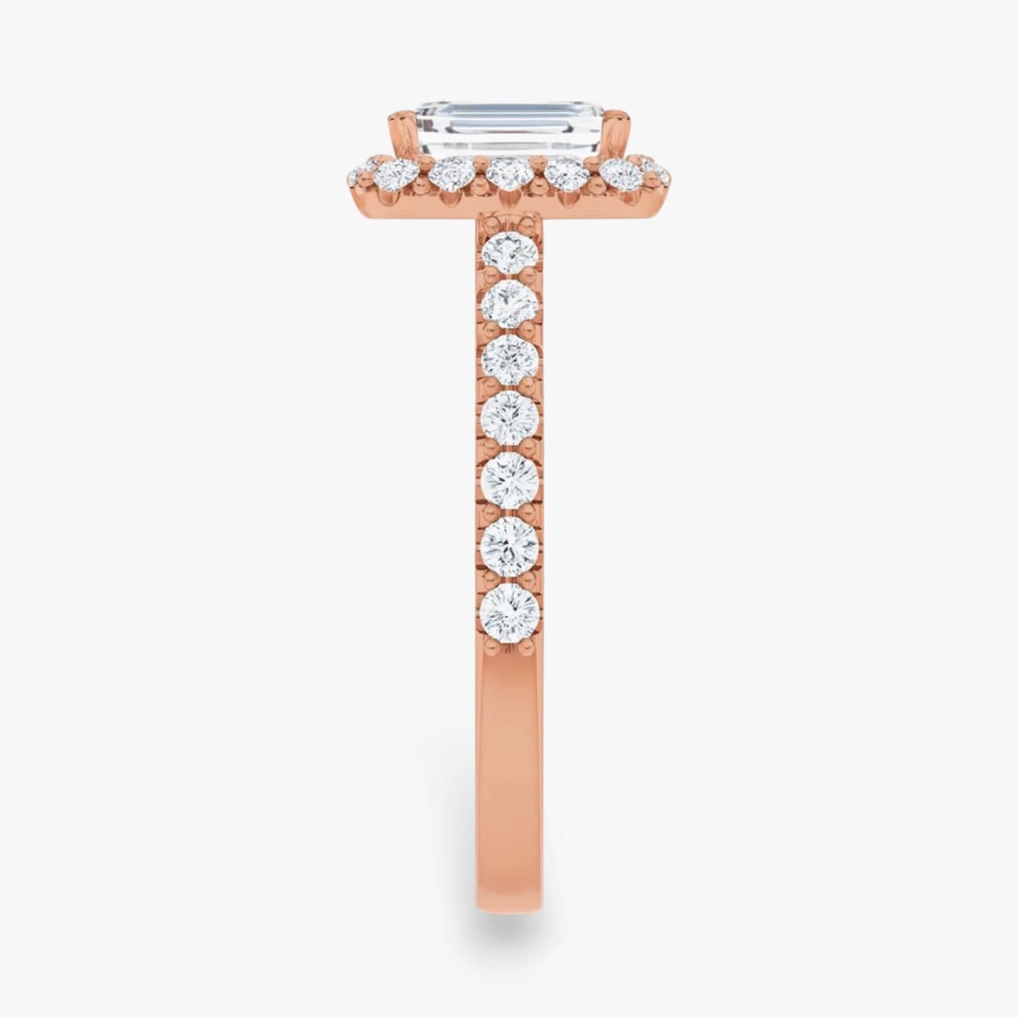 The Iconic Pavé Halo Engagement Ring | Emerald