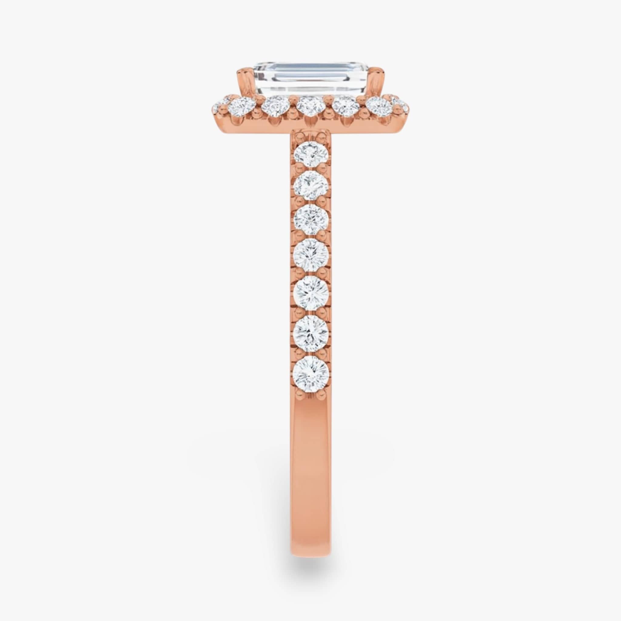 The Iconic Pavé Halo Engagement Ring | Emerald