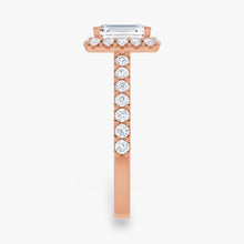 The Iconic Pavé Halo Engagement Ring | Emerald