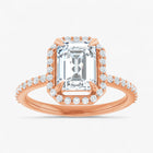 The Timeless Pavé Halo Engagement Ring | Emerald