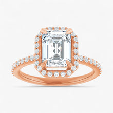 The Timeless Pavé Halo Engagement Ring | Emerald