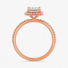 The Timeless Pavé Halo Engagement Ring | Emerald