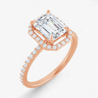 The Timeless Pavé Halo Engagement Ring | Emerald