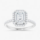 The Timeless Pavé Halo Engagement Ring | Emerald