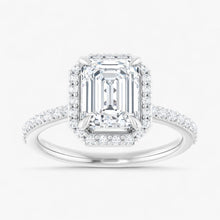 The Timeless Pavé Halo Engagement Ring | Emerald