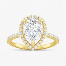 The Timeless Pavé Halo Engagement Ring | Pear