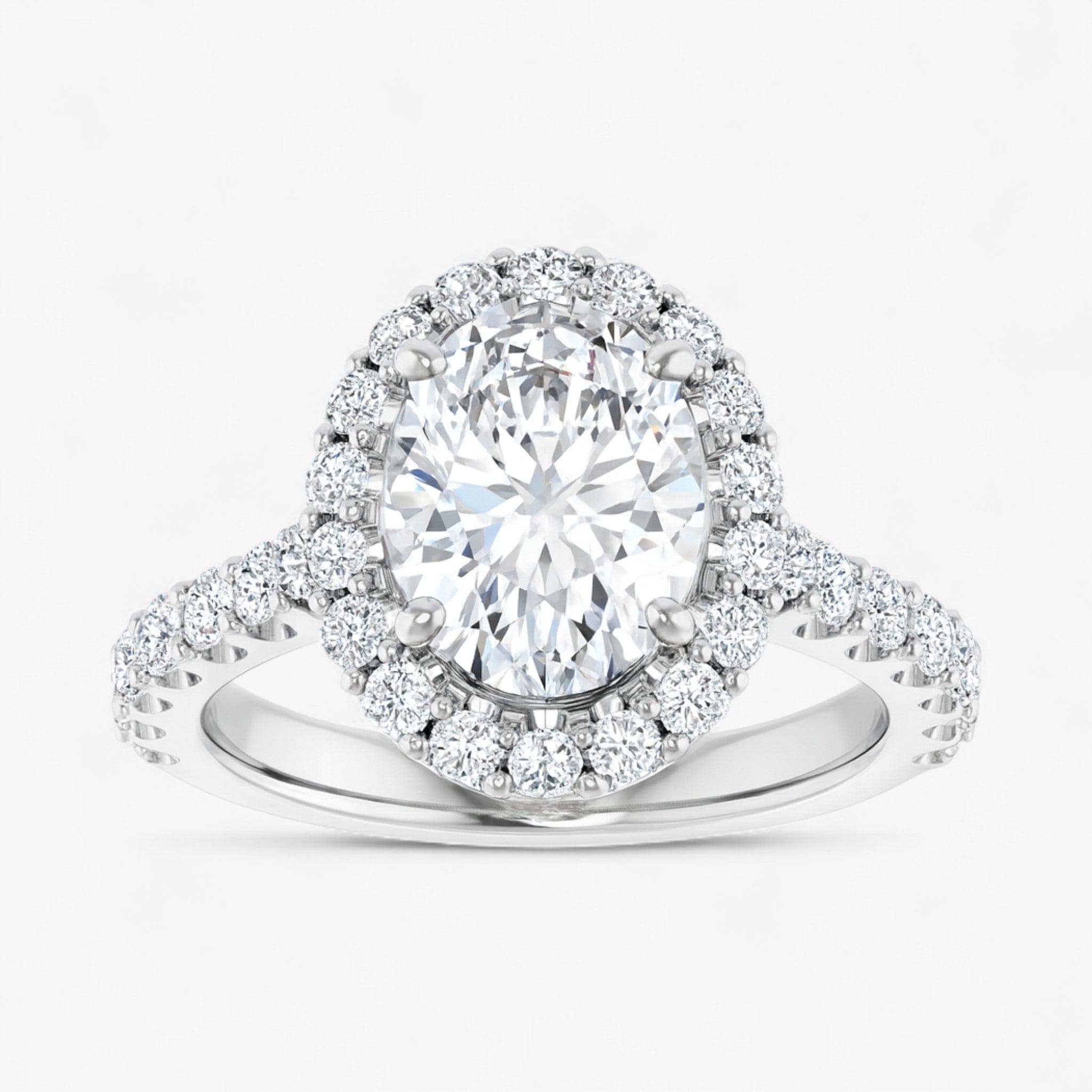 The Iconic Pavé Halo Engagement Ring | Oval