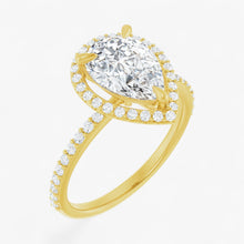 The Timeless Pavé Halo Engagement Ring | Pear