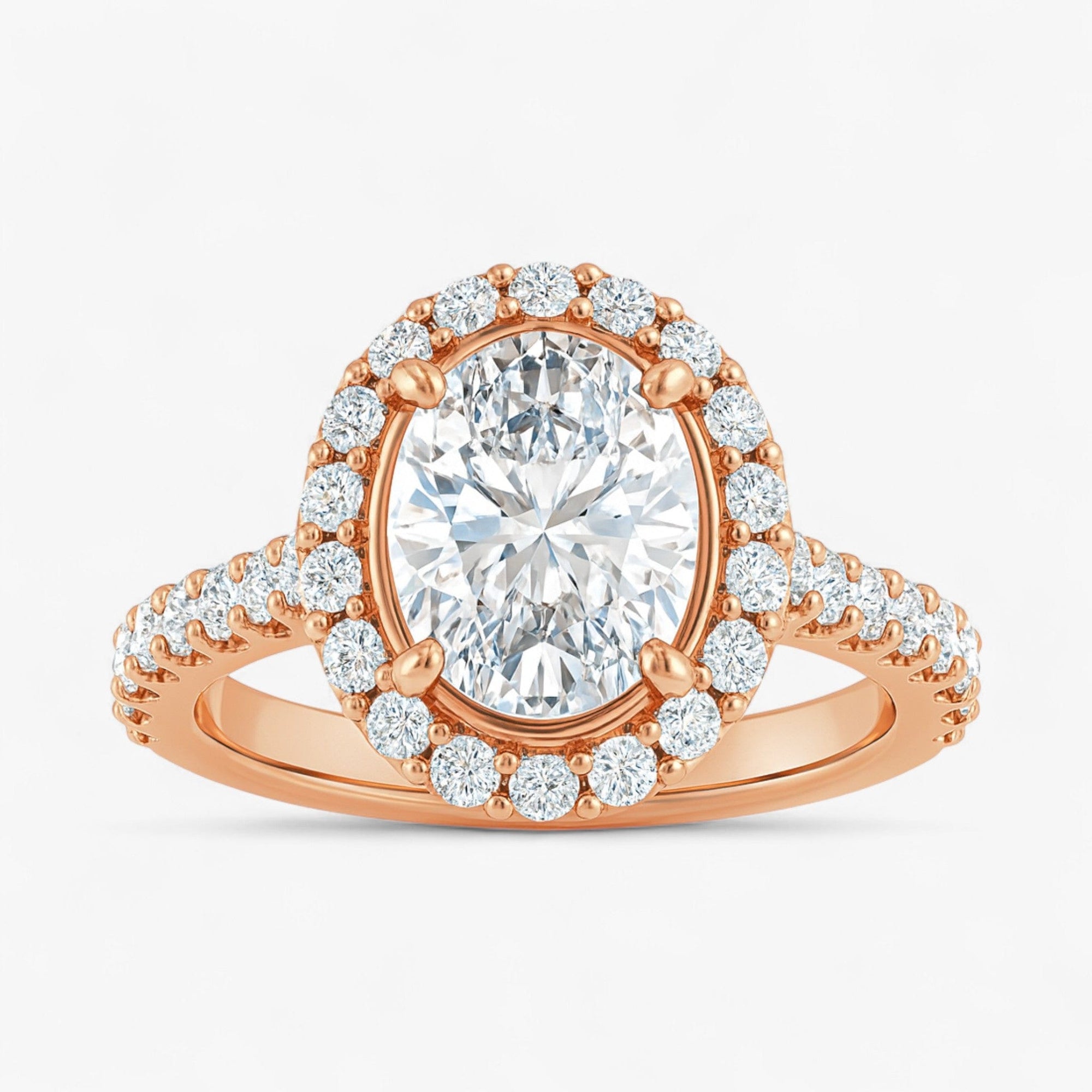 The Iconic Pavé Halo Engagement Ring | Oval