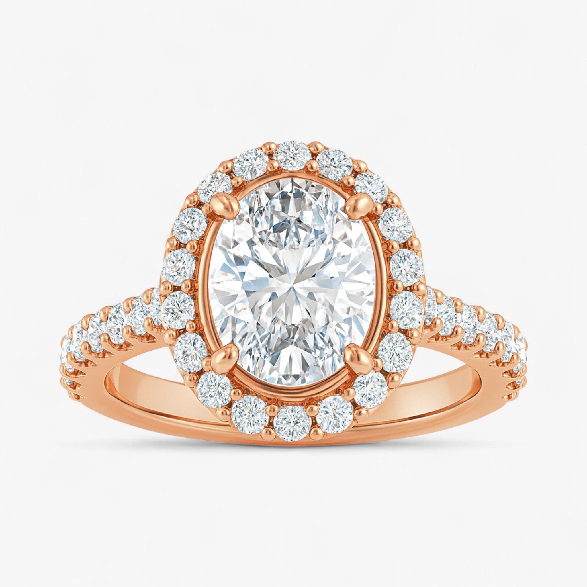 The Iconic Pavé Halo Engagement Ring | Oval