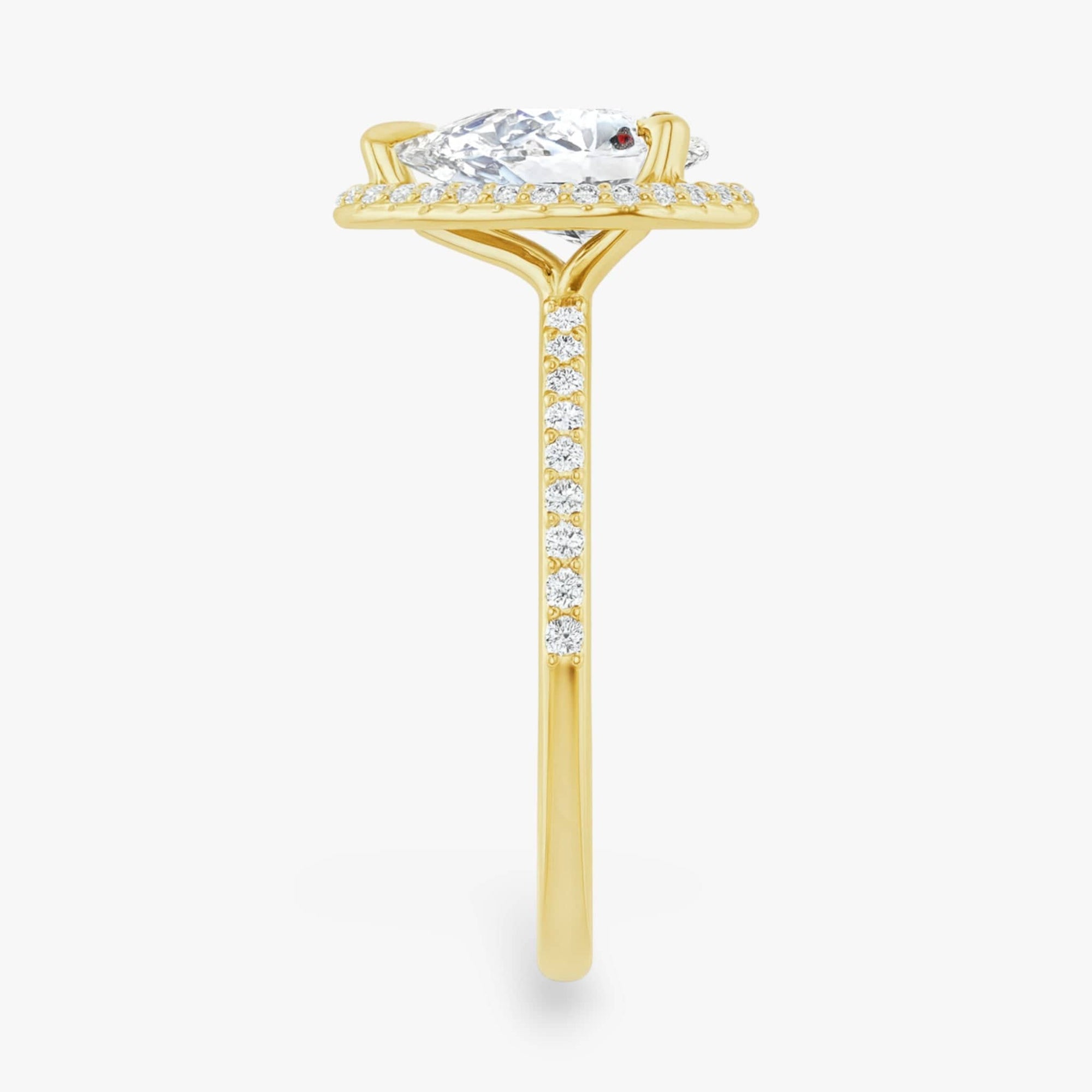 The Timeless Pavé Halo Engagement Ring | Pear