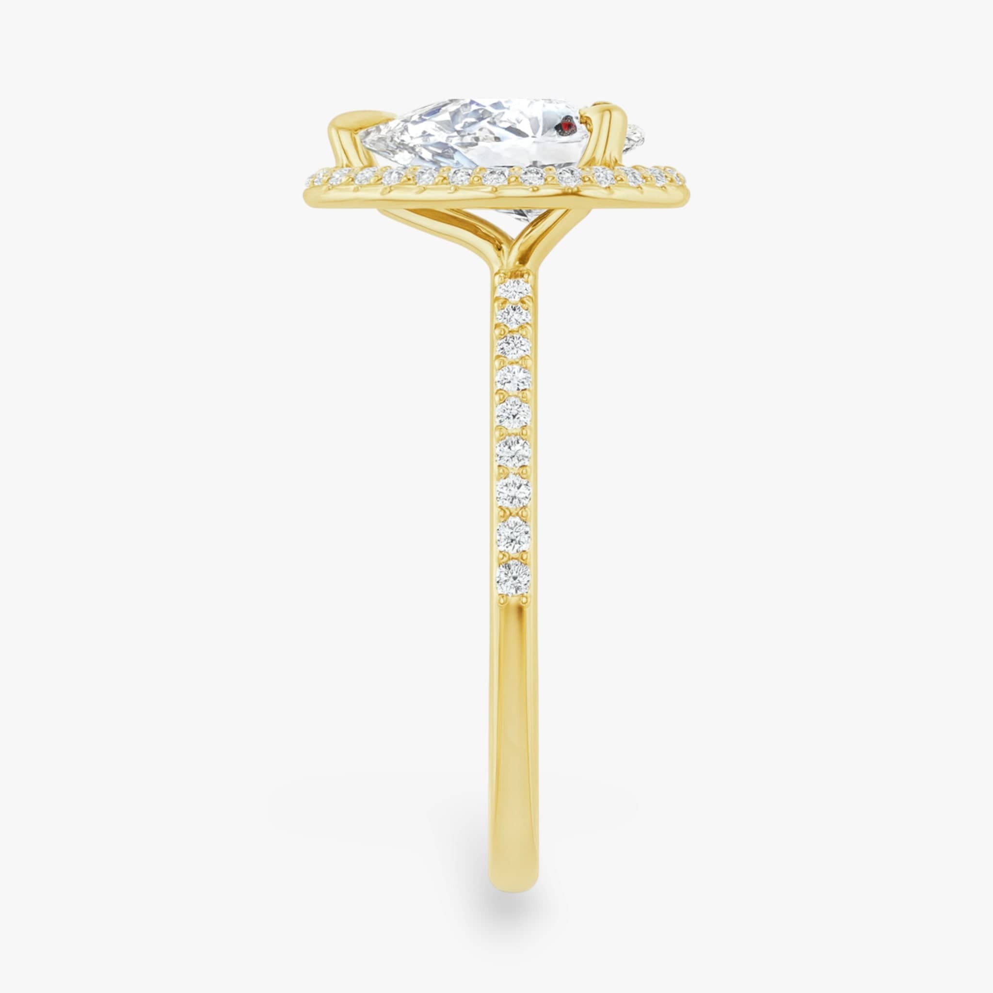 The Timeless Pavé Halo Engagement Ring | Pear