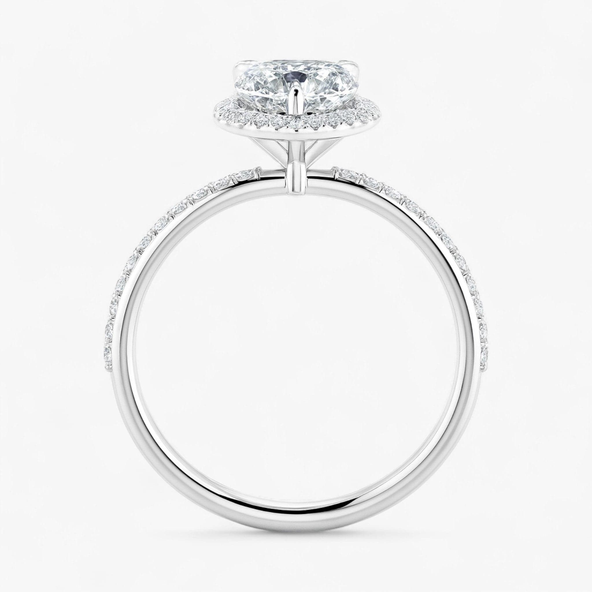 The Timeless Pavé Halo Engagement Ring | Pear