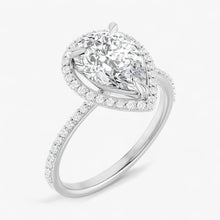 The Timeless Pavé Halo Engagement Ring | Pear