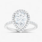 The Timeless Pavé Halo Engagement Ring | Pear