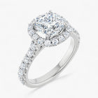 The Iconic Pavé Halo Engagement Ring | Cushion