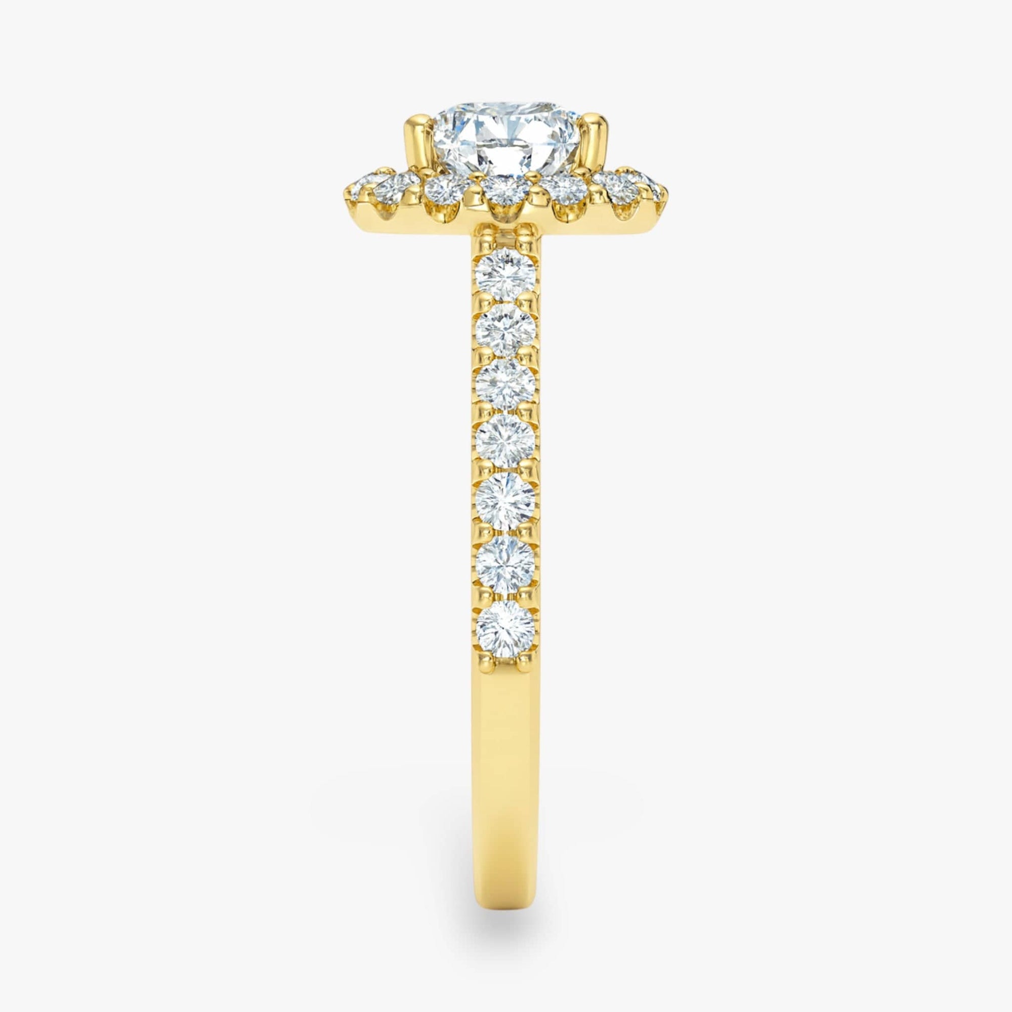 The Iconic Pavé Halo Engagement Ring | Cushion