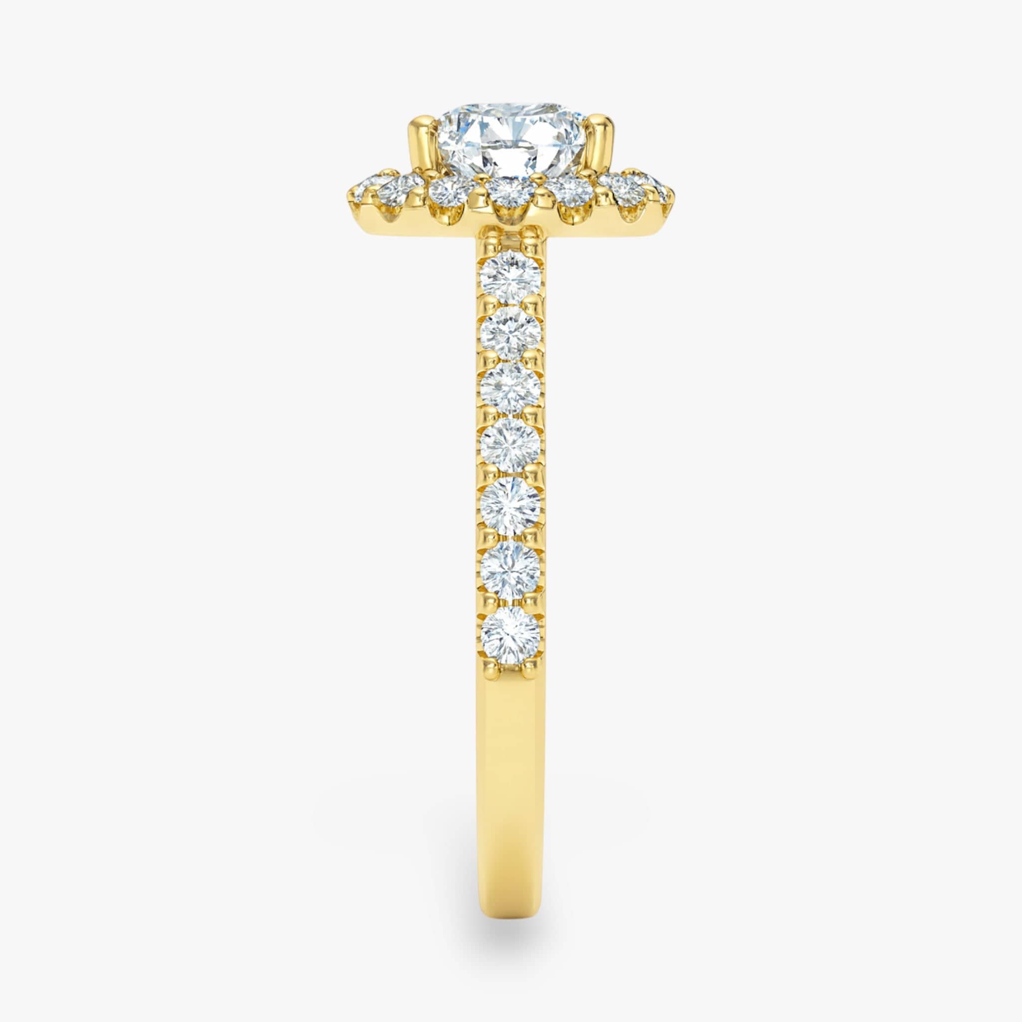 The Iconic Pavé Halo Engagement Ring | Cushion