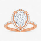 The Timeless Pavé Halo Engagement Ring | Pear
