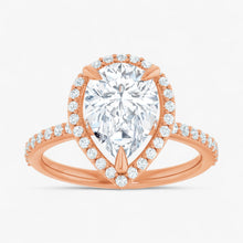 The Timeless Pavé Halo Engagement Ring | Pear