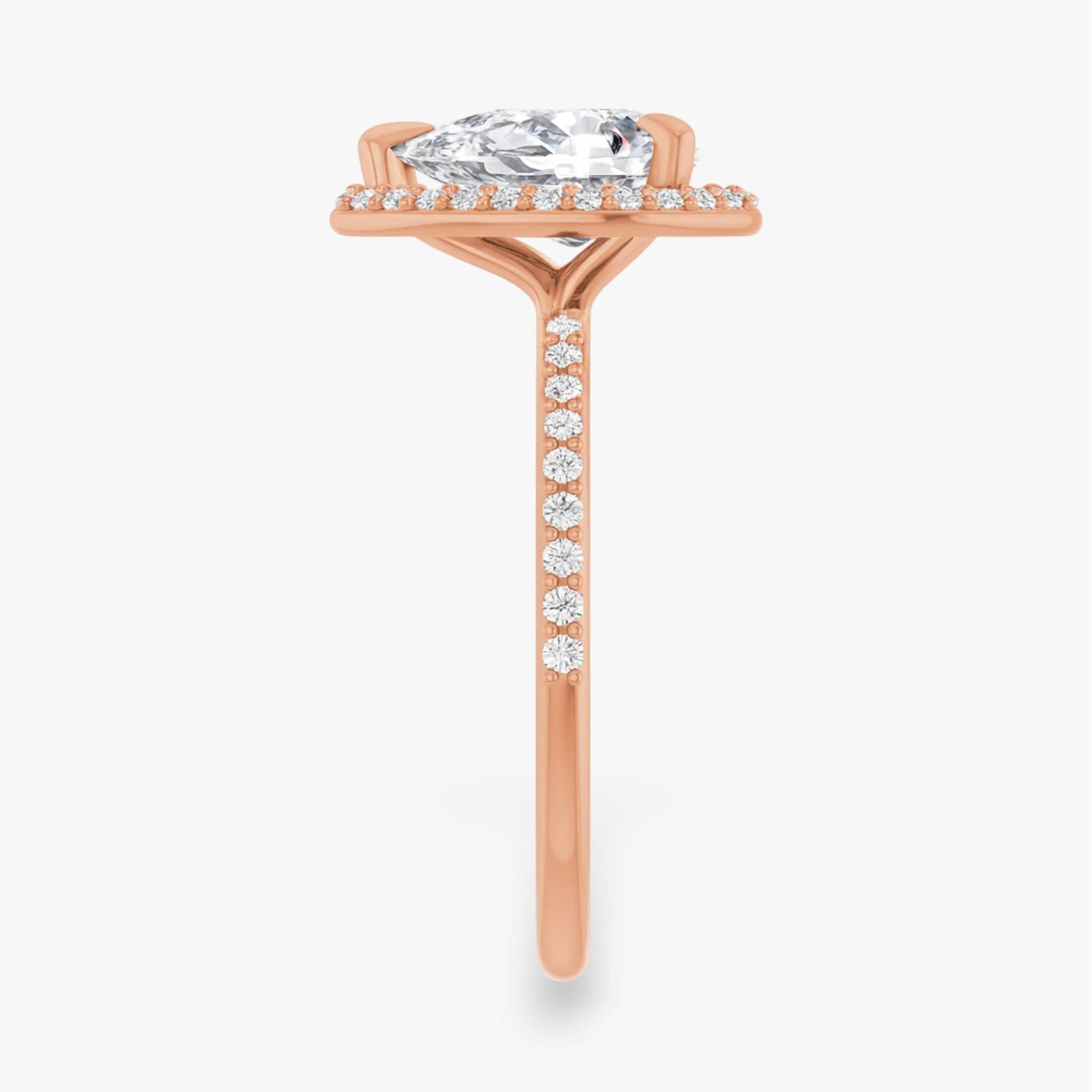 The Timeless Pavé Halo Engagement Ring | Pear