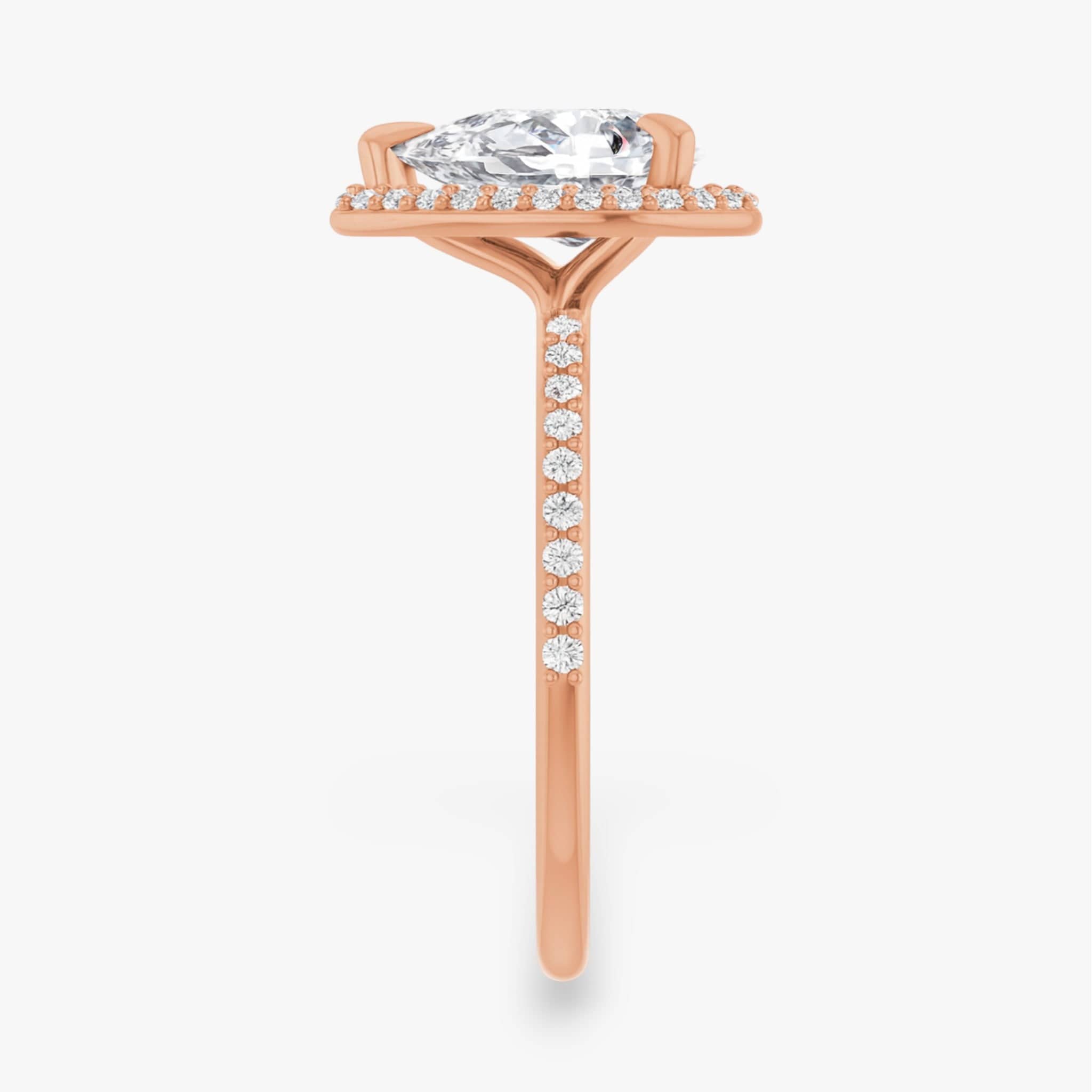 The Timeless Pavé Halo Engagement Ring | Pear