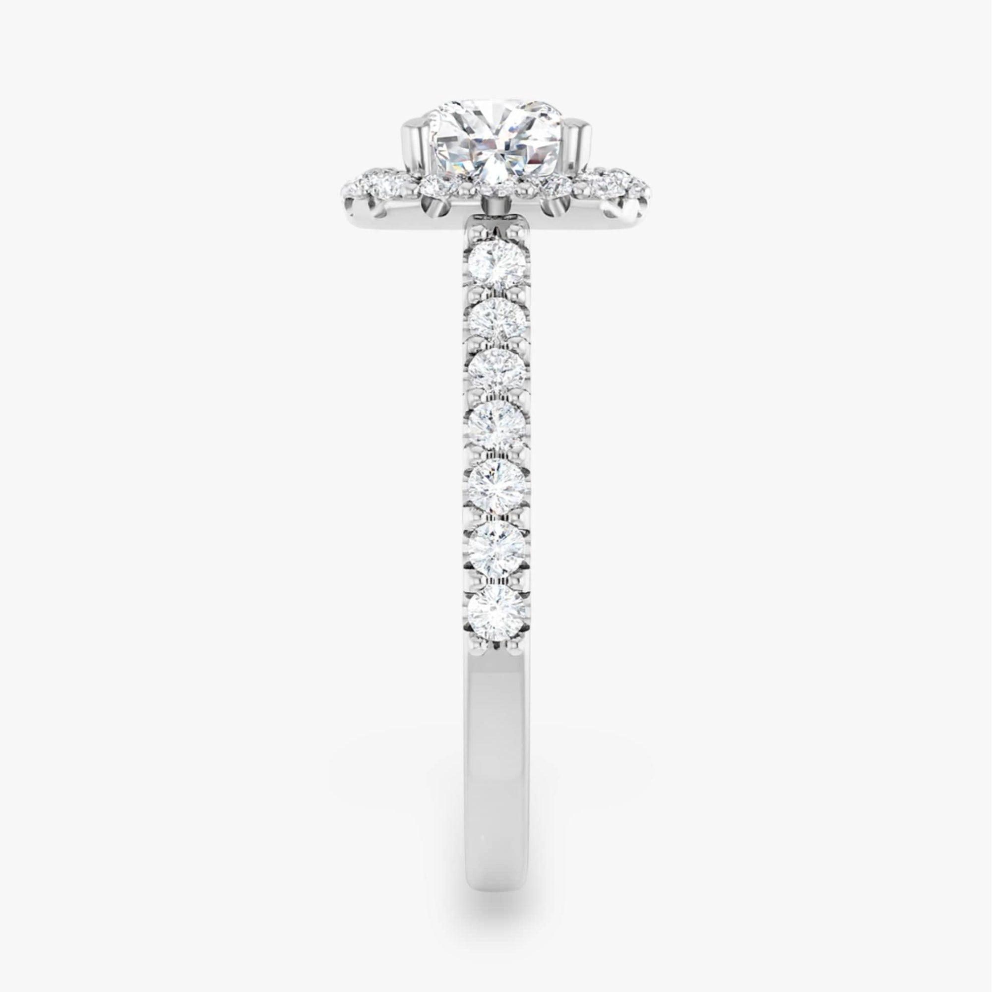 The Iconic Pavé Halo Engagement Ring | Cushion