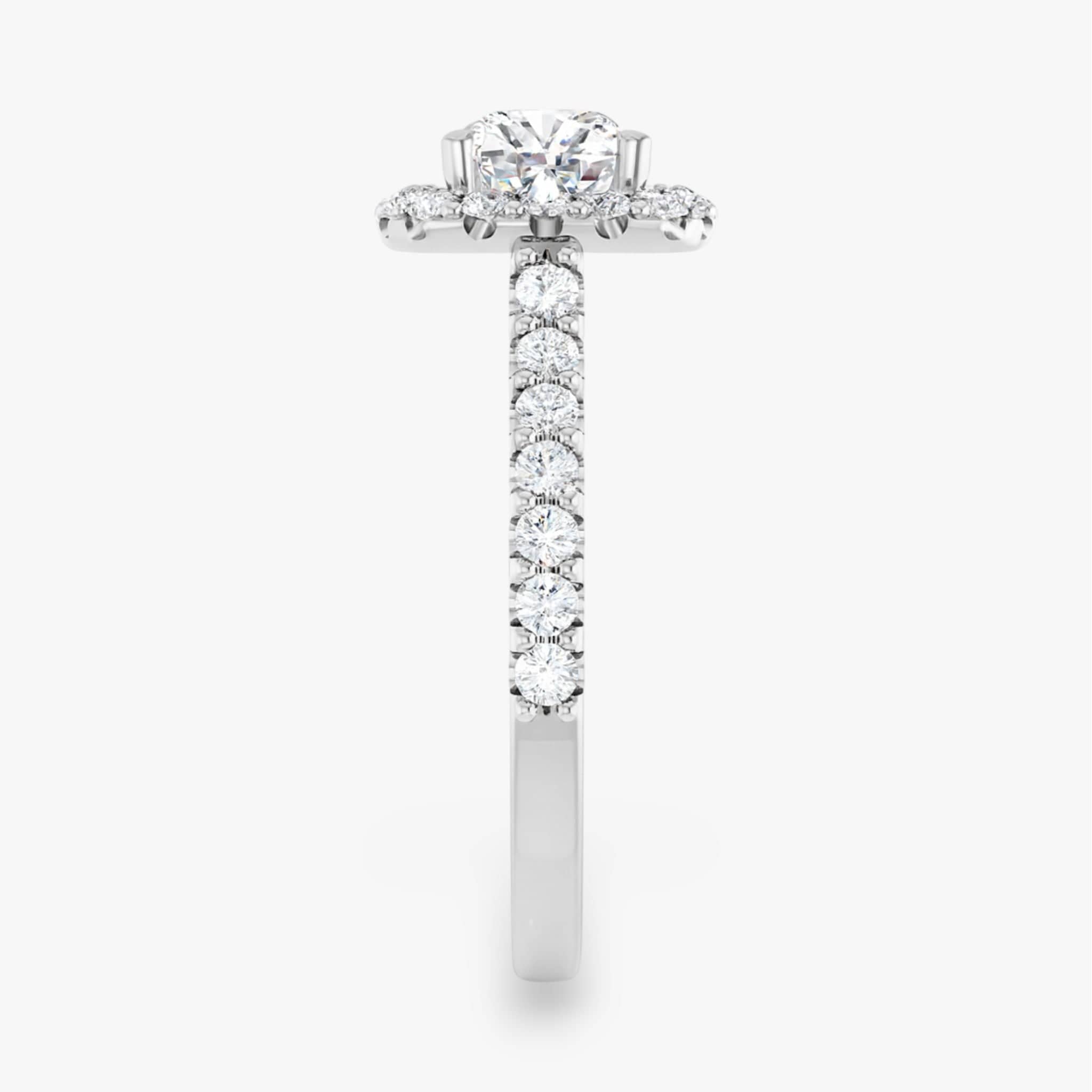 The Iconic Pavé Halo Engagement Ring | Cushion