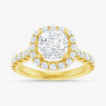 The Iconic Pavé Halo Engagement Ring | Cushion