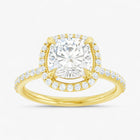 The Timeless Pavé Halo Engagement Ring | Cushion