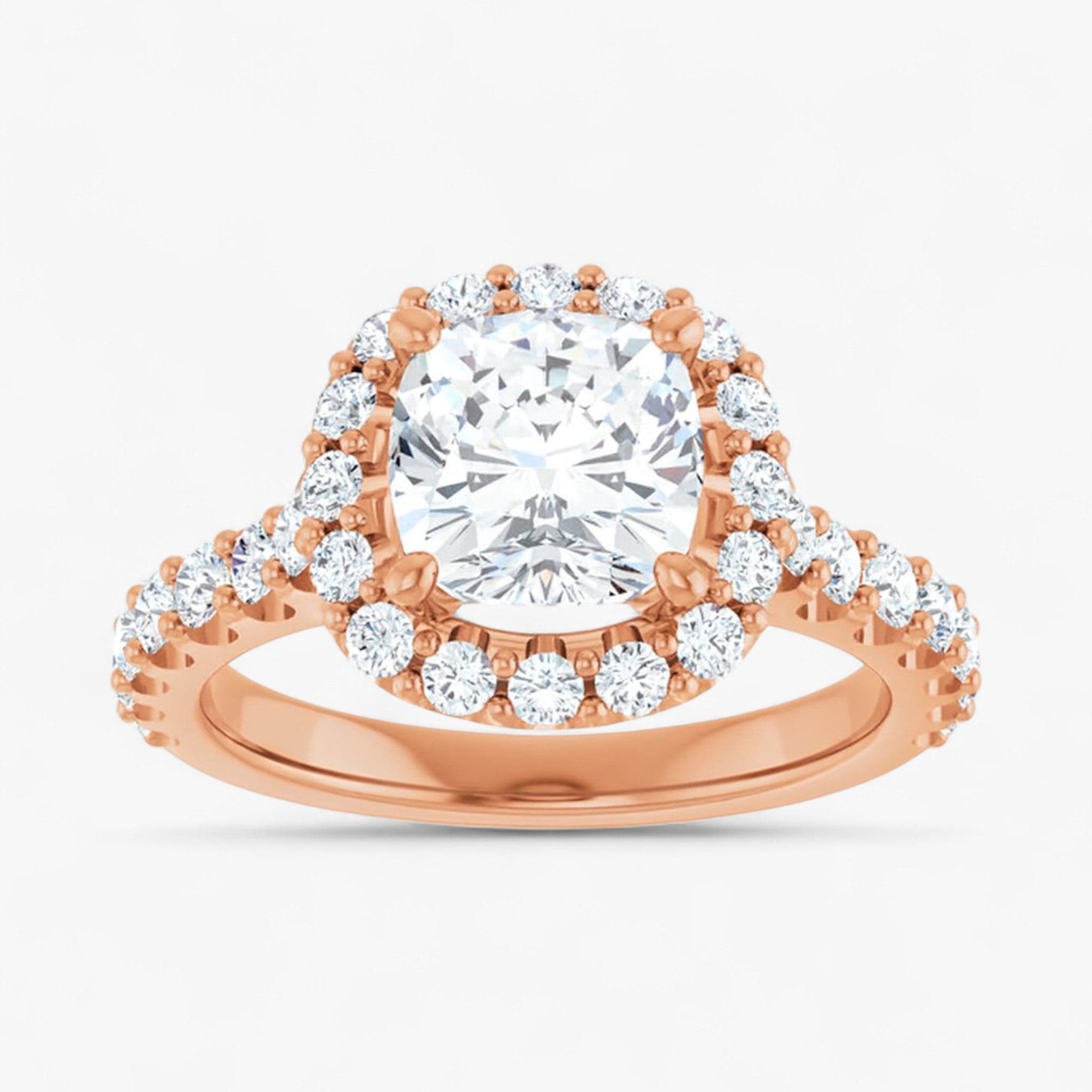 The Iconic Pavé Halo Engagement Ring | Cushion