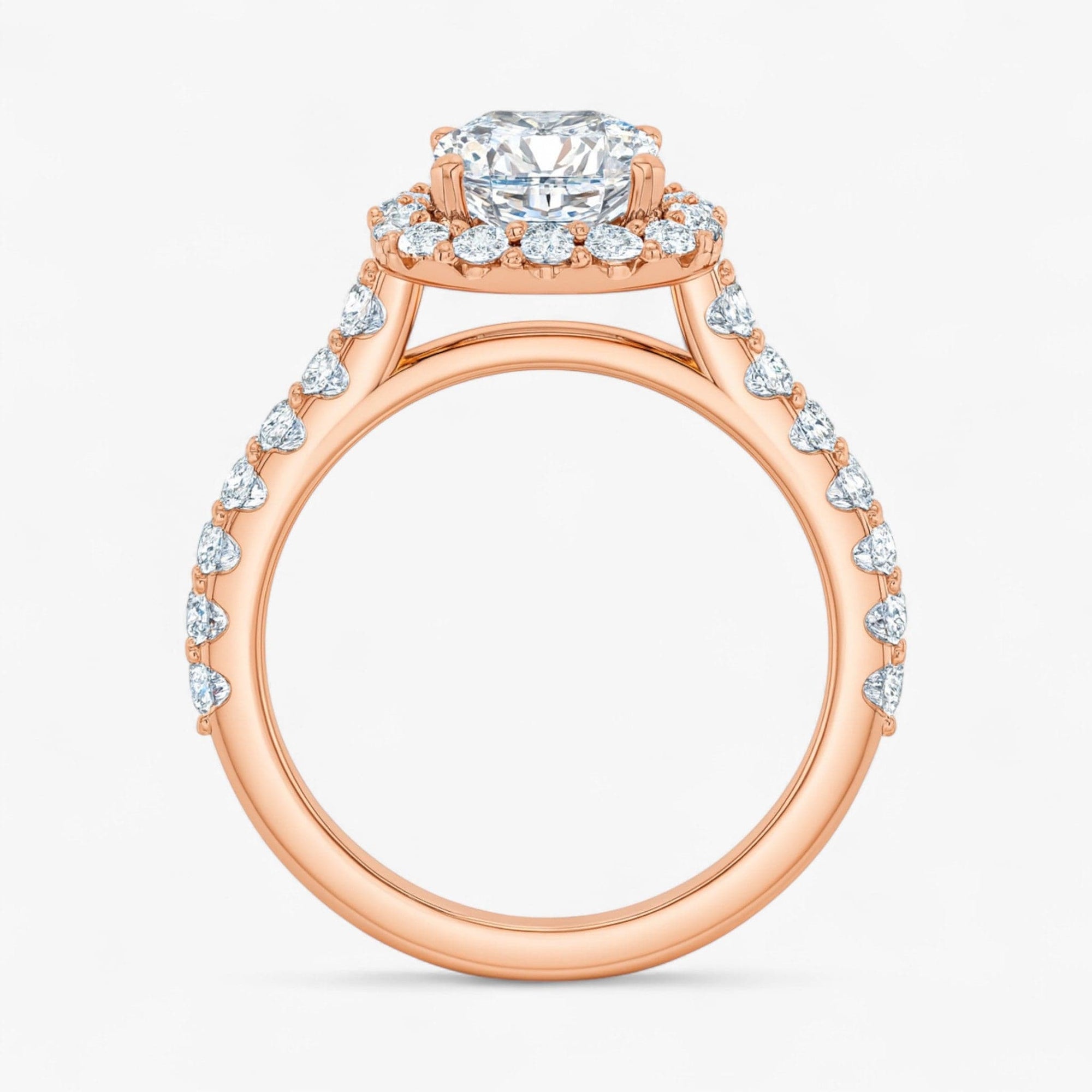 The Iconic Pavé Halo Engagement Ring | Cushion
