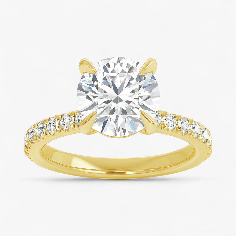 The Classic Pavé Engagement Ring | Round
