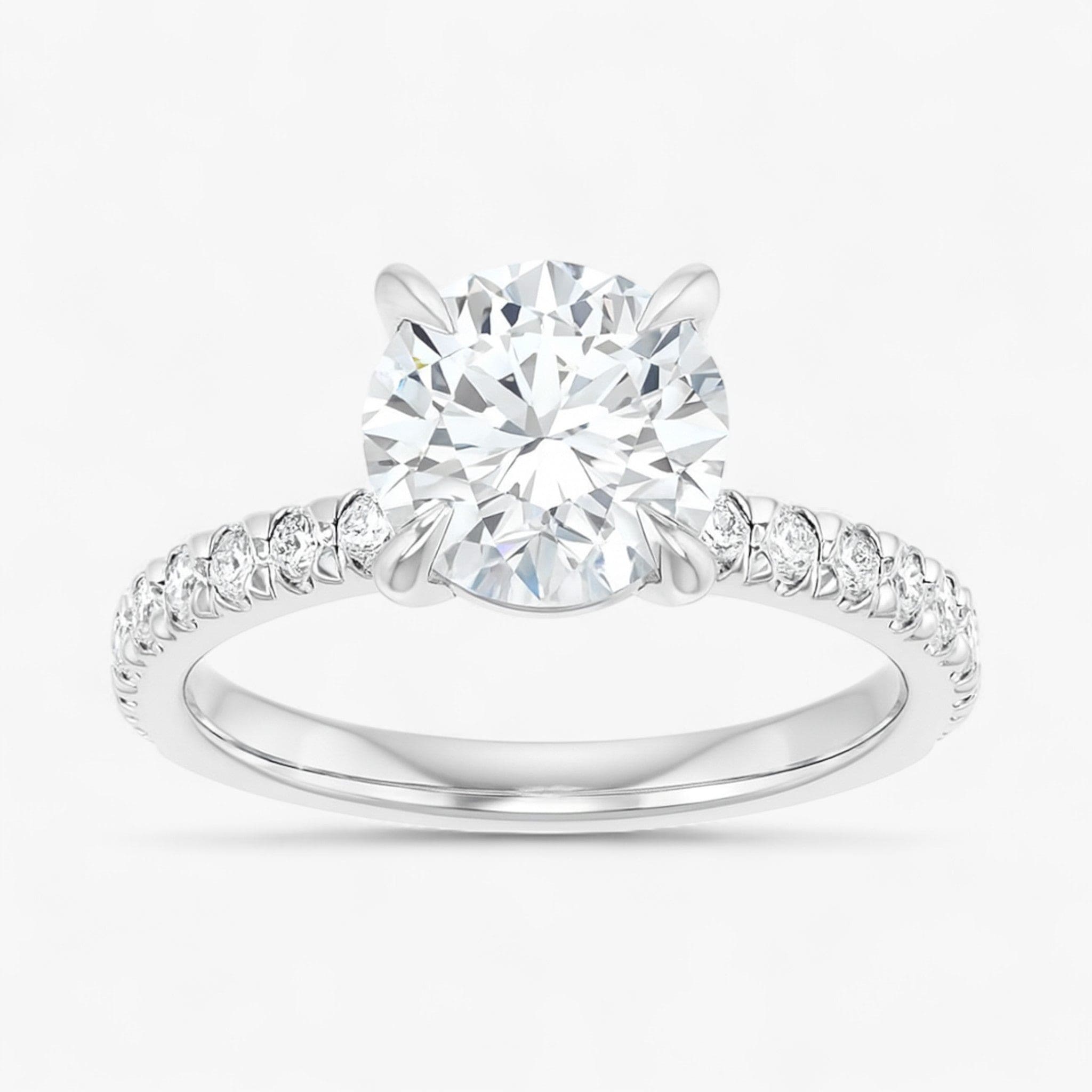 The Classic Pavé Engagement Ring | Round