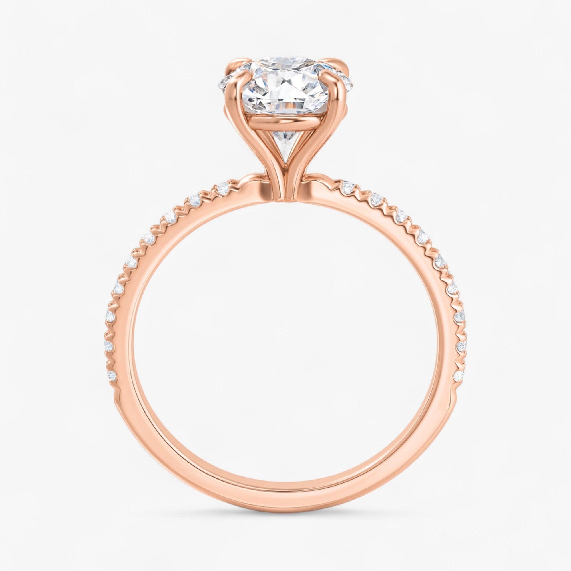The Classic Pavé Engagement Ring | Round
