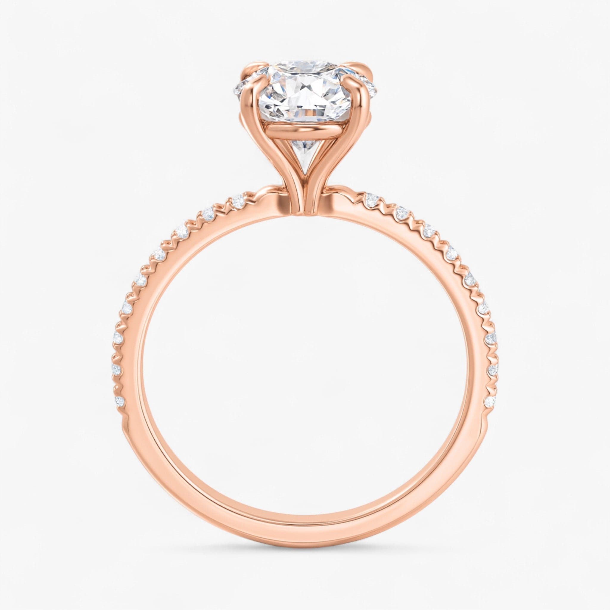 The Classic Pavé Engagement Ring | Round