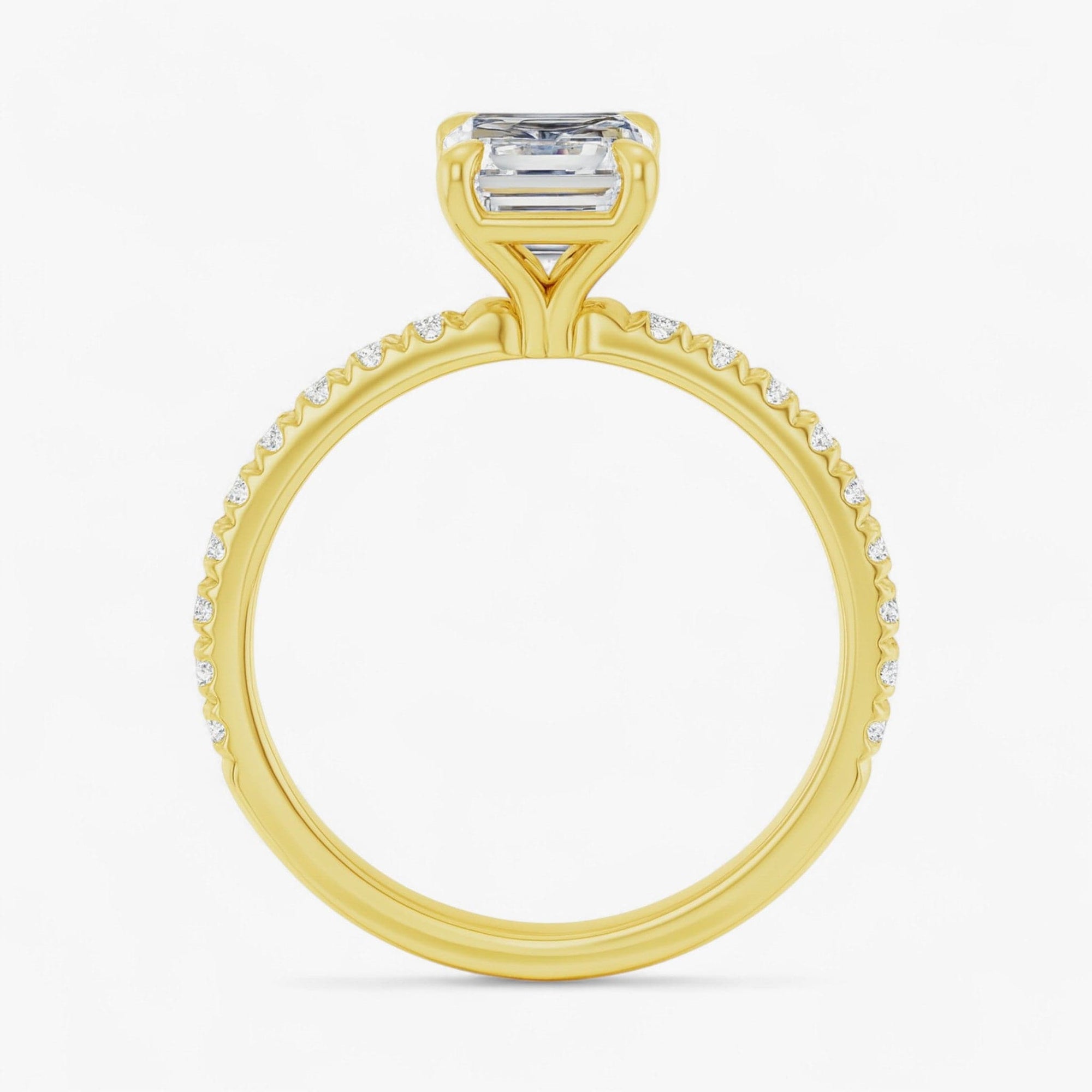 The Classic Pavé Engagement Ring | Emerald
