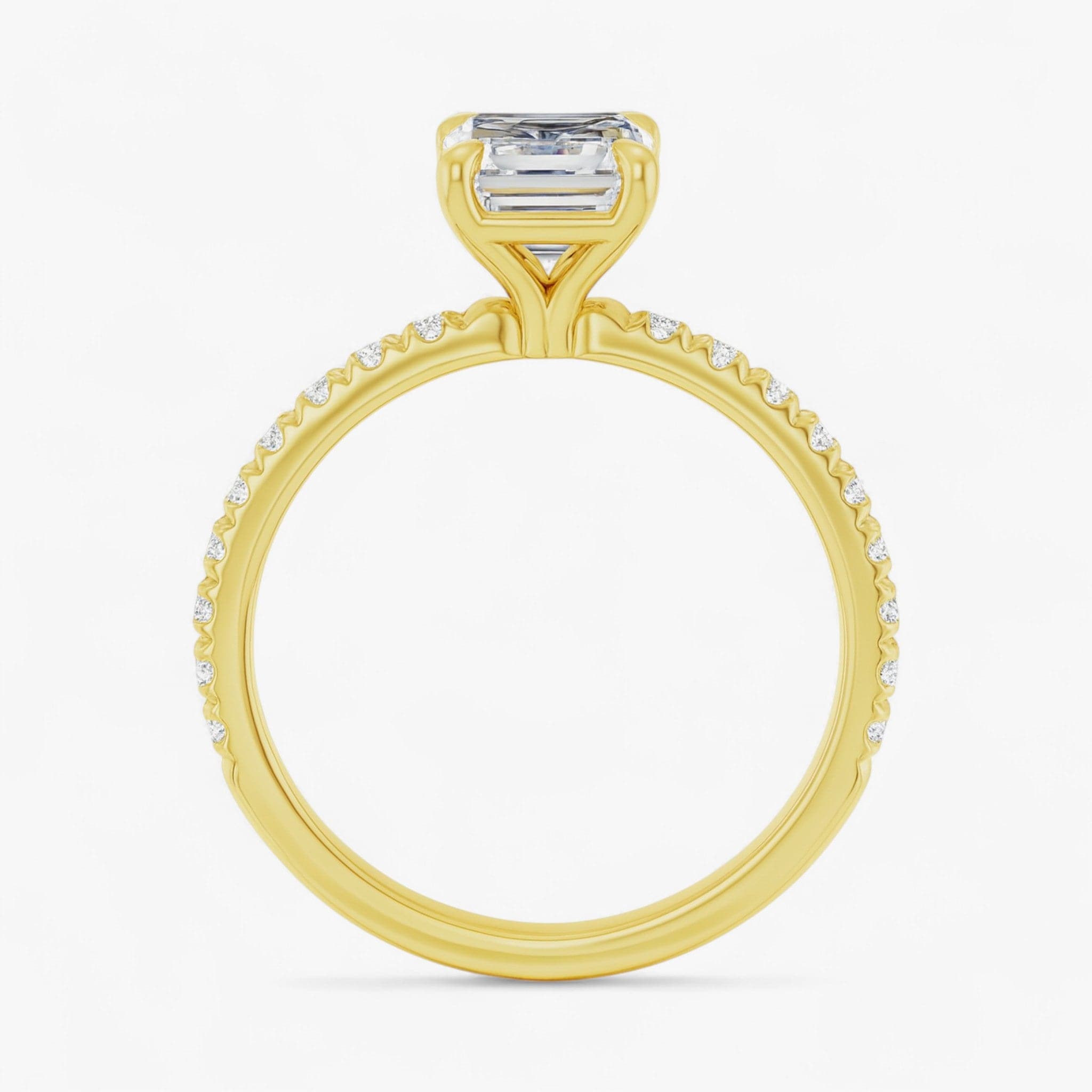 The Classic Pavé Engagement Ring | Emerald