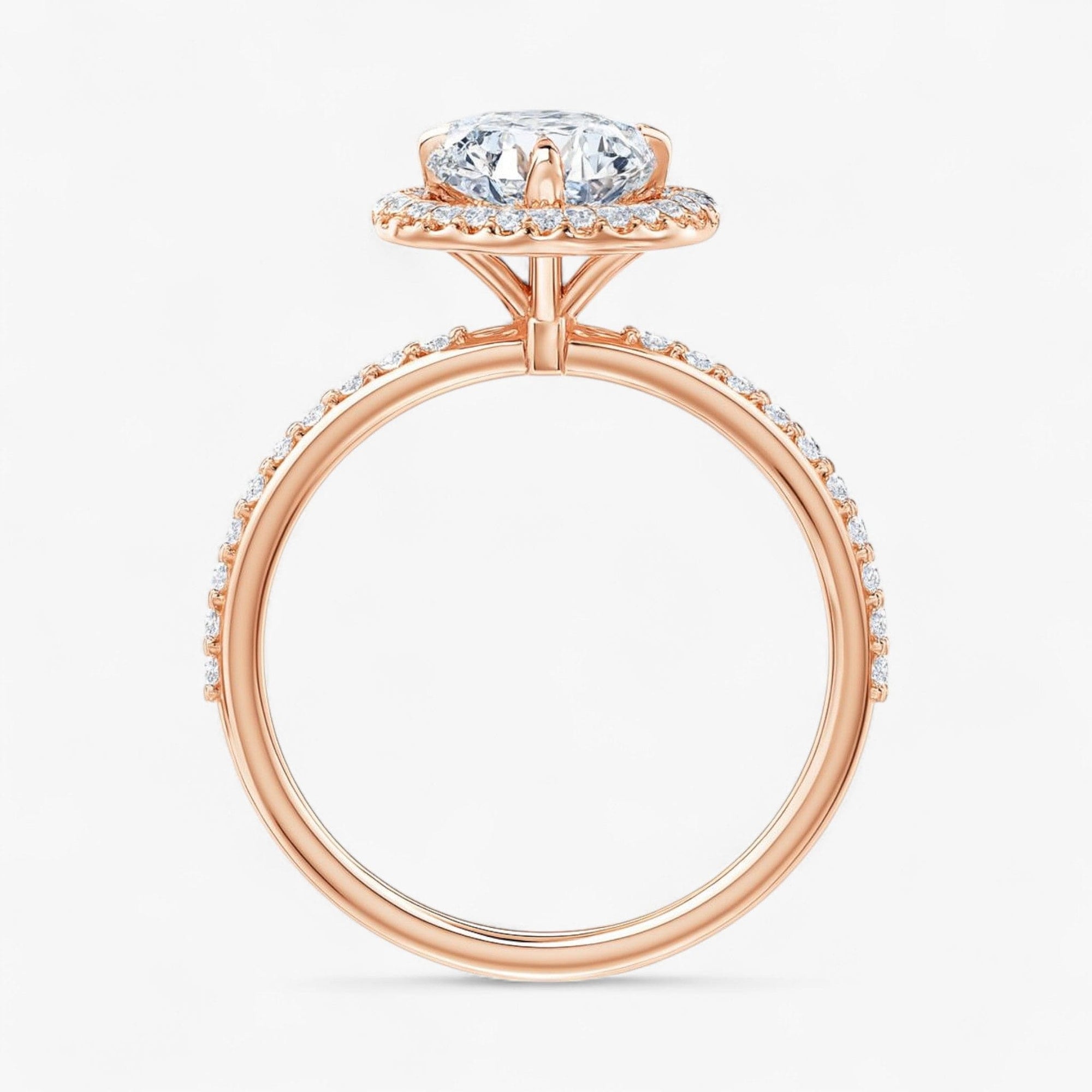 The Timeless Pavé Halo Engagement Ring | Pear